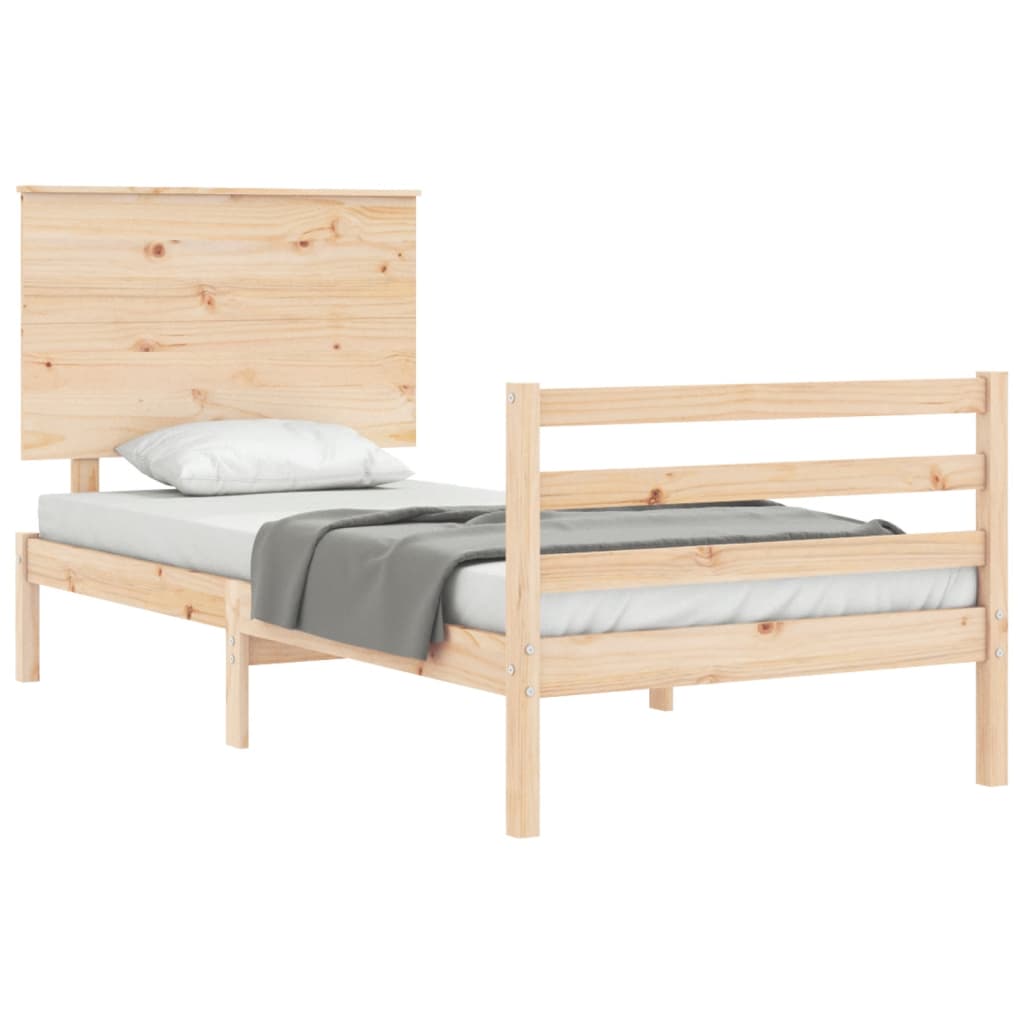 Bed Frame without Mattress Small Single Solid Wood