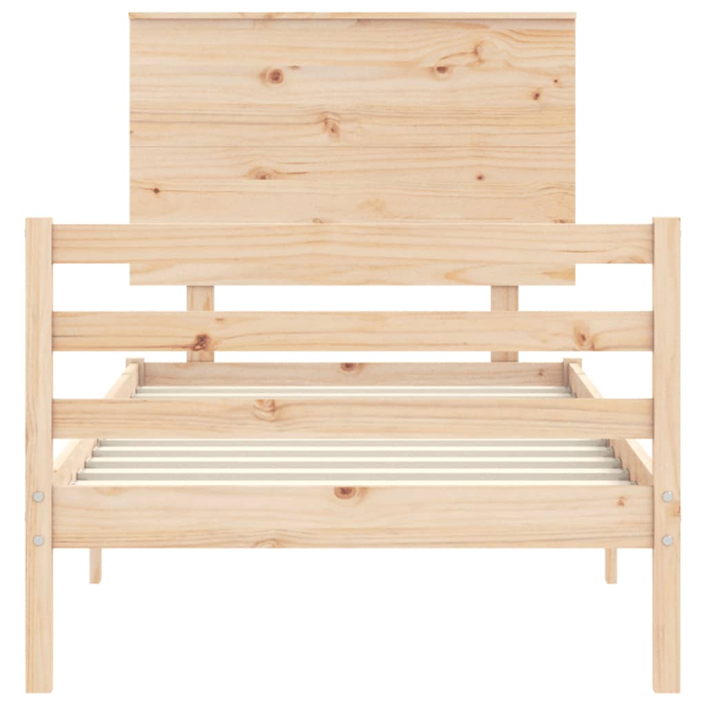 Bed Frame without Mattress Small Single Solid Wood