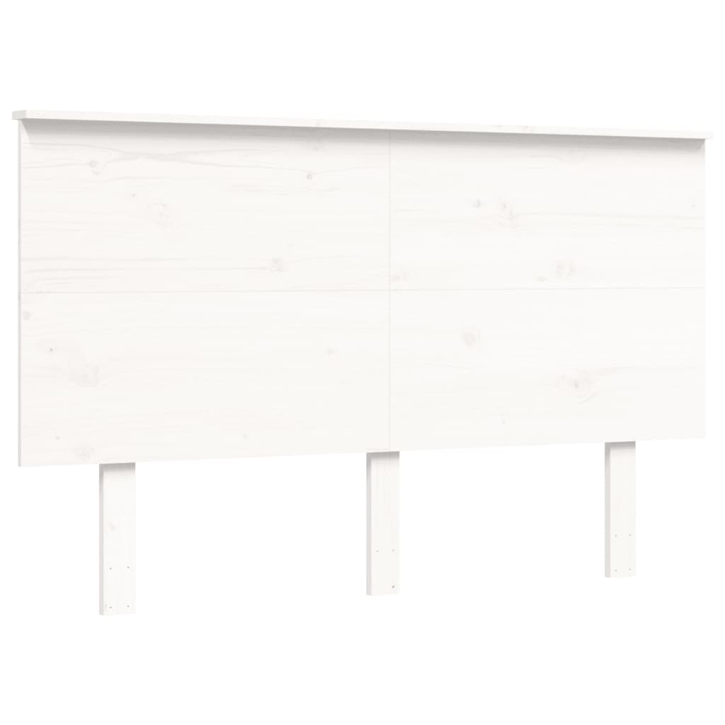 Bed Frame without Mattress White 140x190 cm Solid Wood