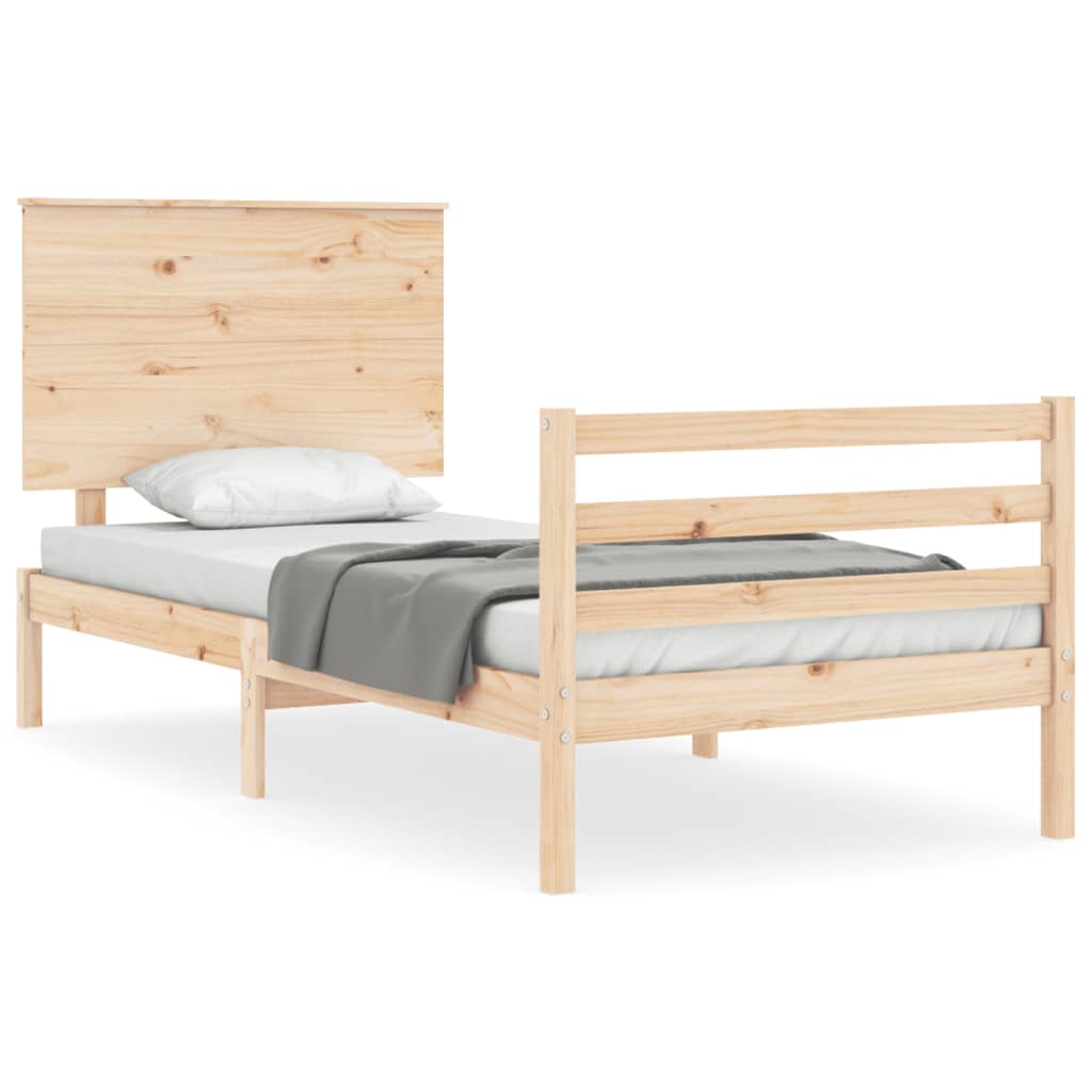 Bed Frame without Mattress 100x200 cm Solid Wood