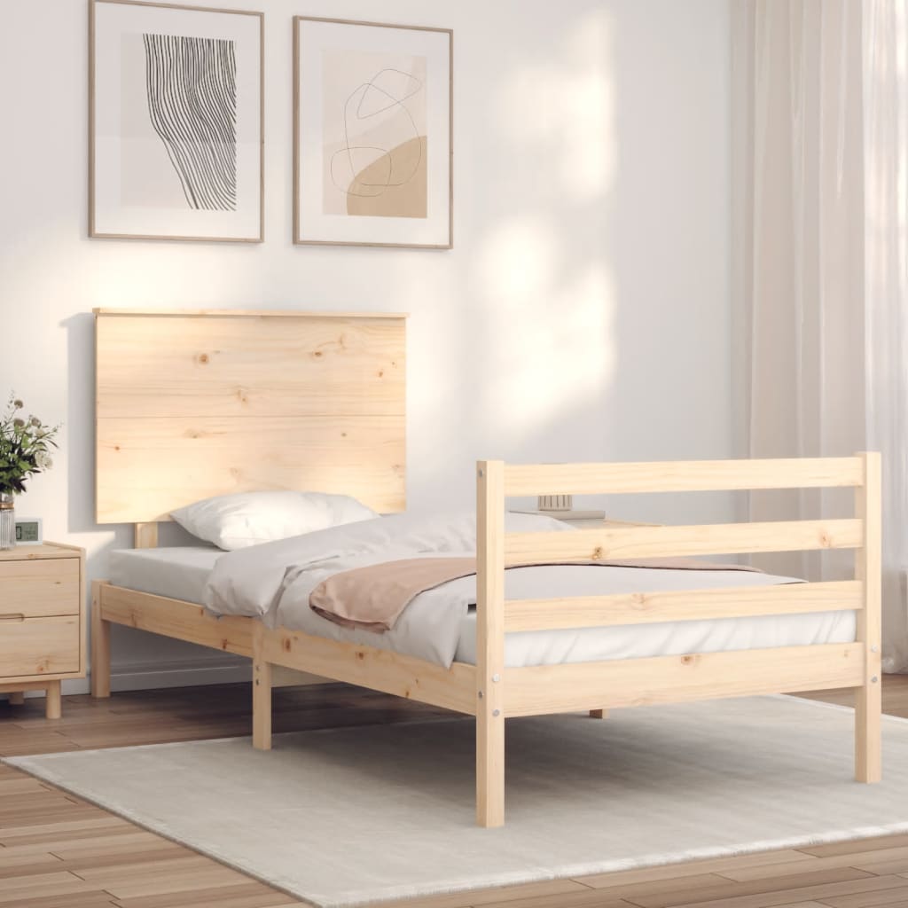 Bed Frame without Mattress 100x200 cm Solid Wood