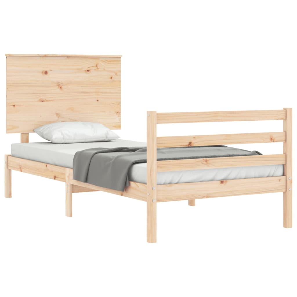Bed Frame without Mattress 100x200 cm Solid Wood
