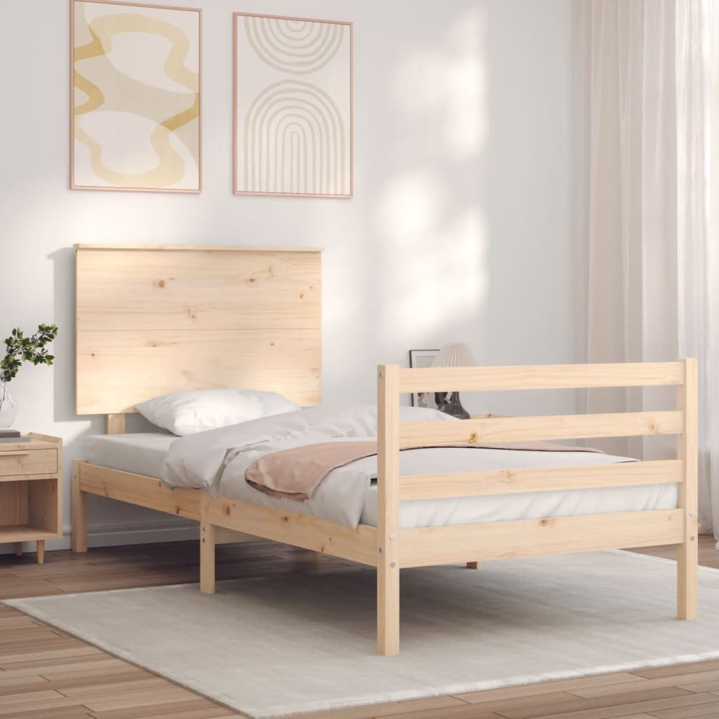 Bed Frame without Mattress 100x200 cm Solid Wood