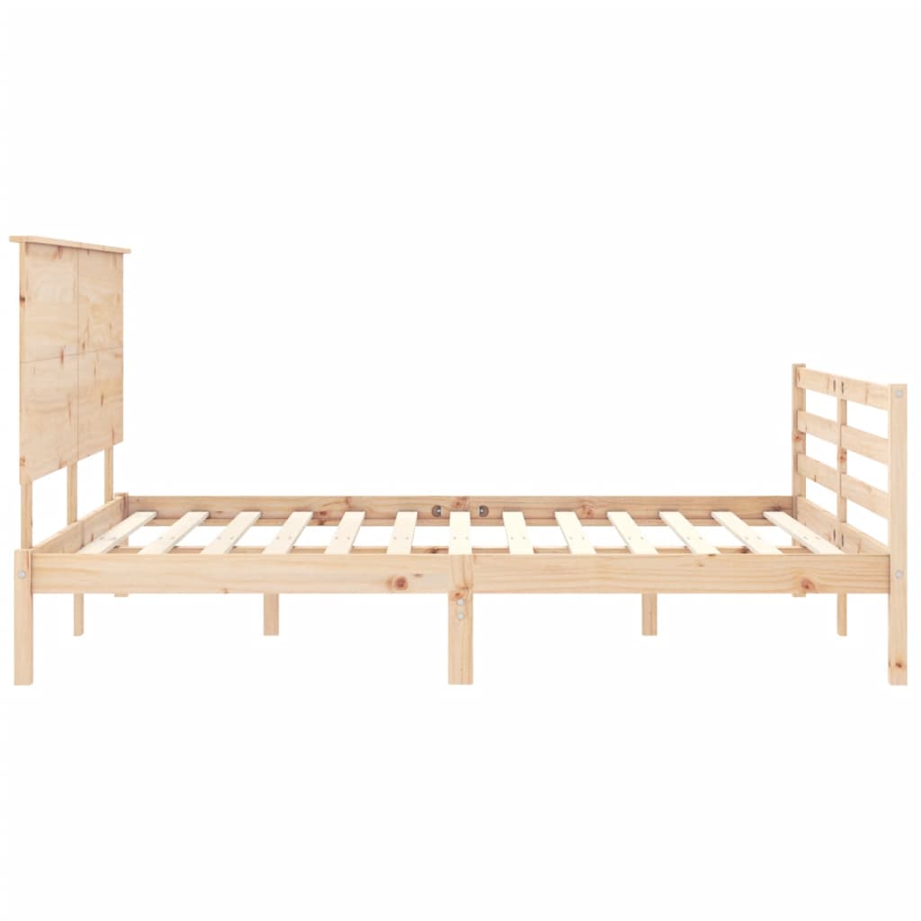 Bed Frame without Mattress 160x200 cm Solid Wood