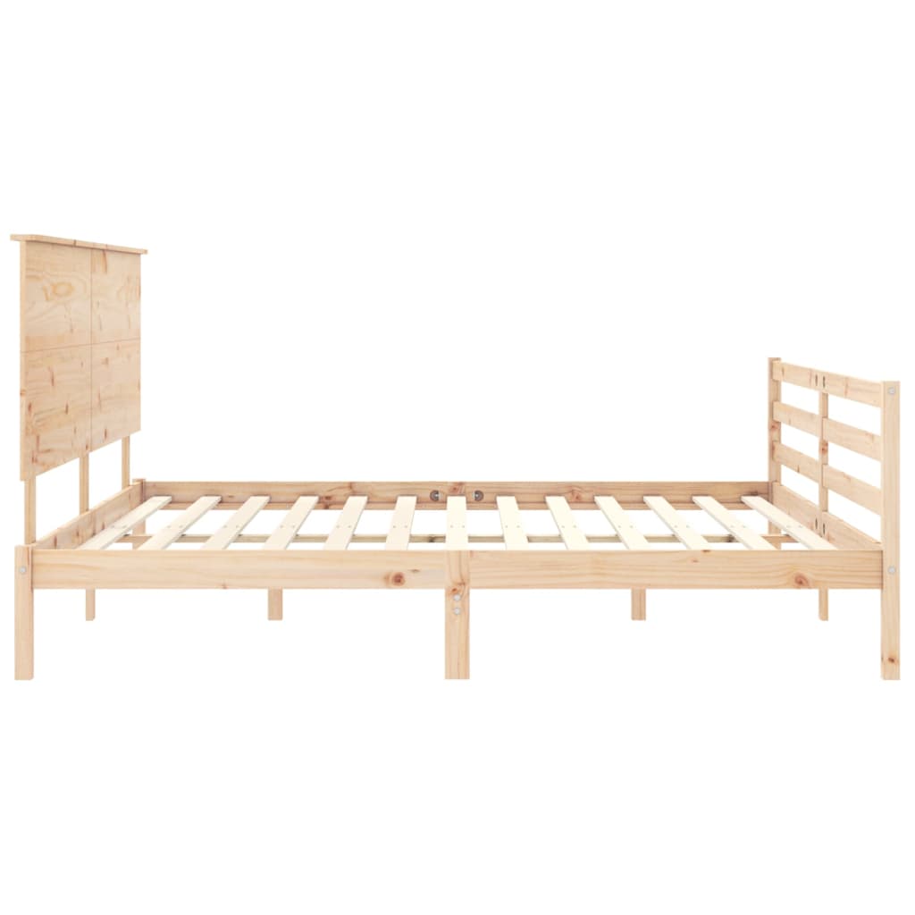Bed Frame without Mattress Super King Size Solid Wood