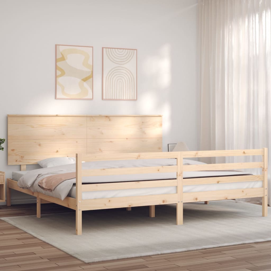Bed Frame without Mattress 200x200 cm Solid Wood