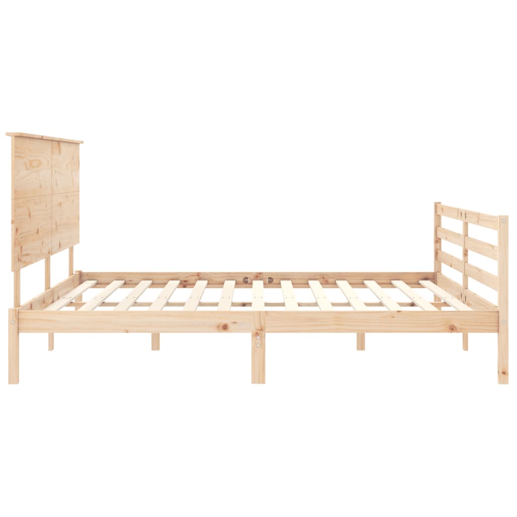 Bed Frame without Mattress 200x200 cm Solid Wood