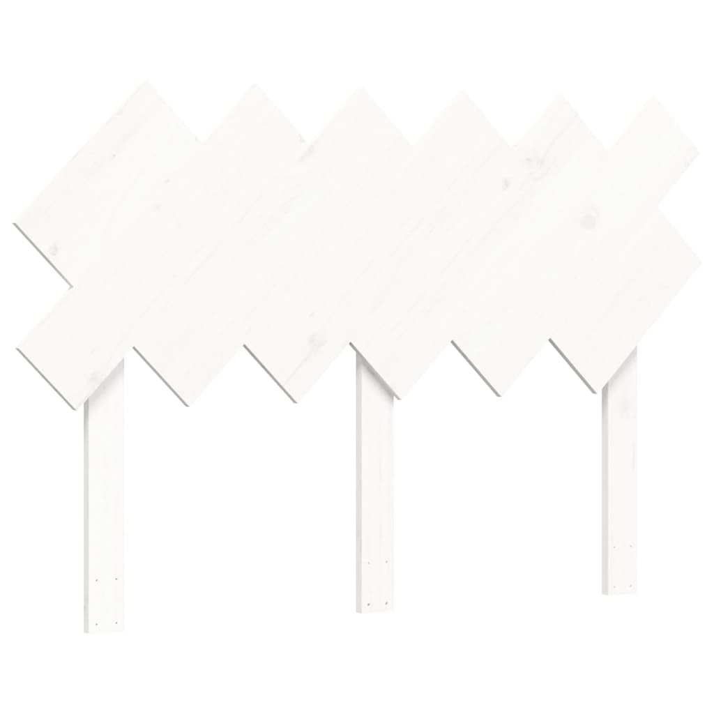 Bed Frame without Mattress White Double Solid Wood