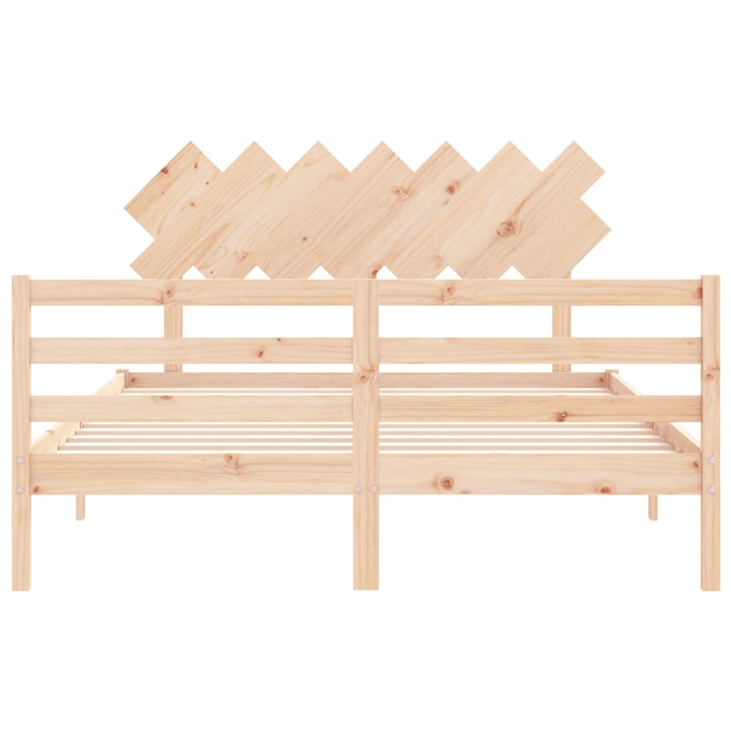 Bed Frame without Mattress 140x190 cm Solid Wood