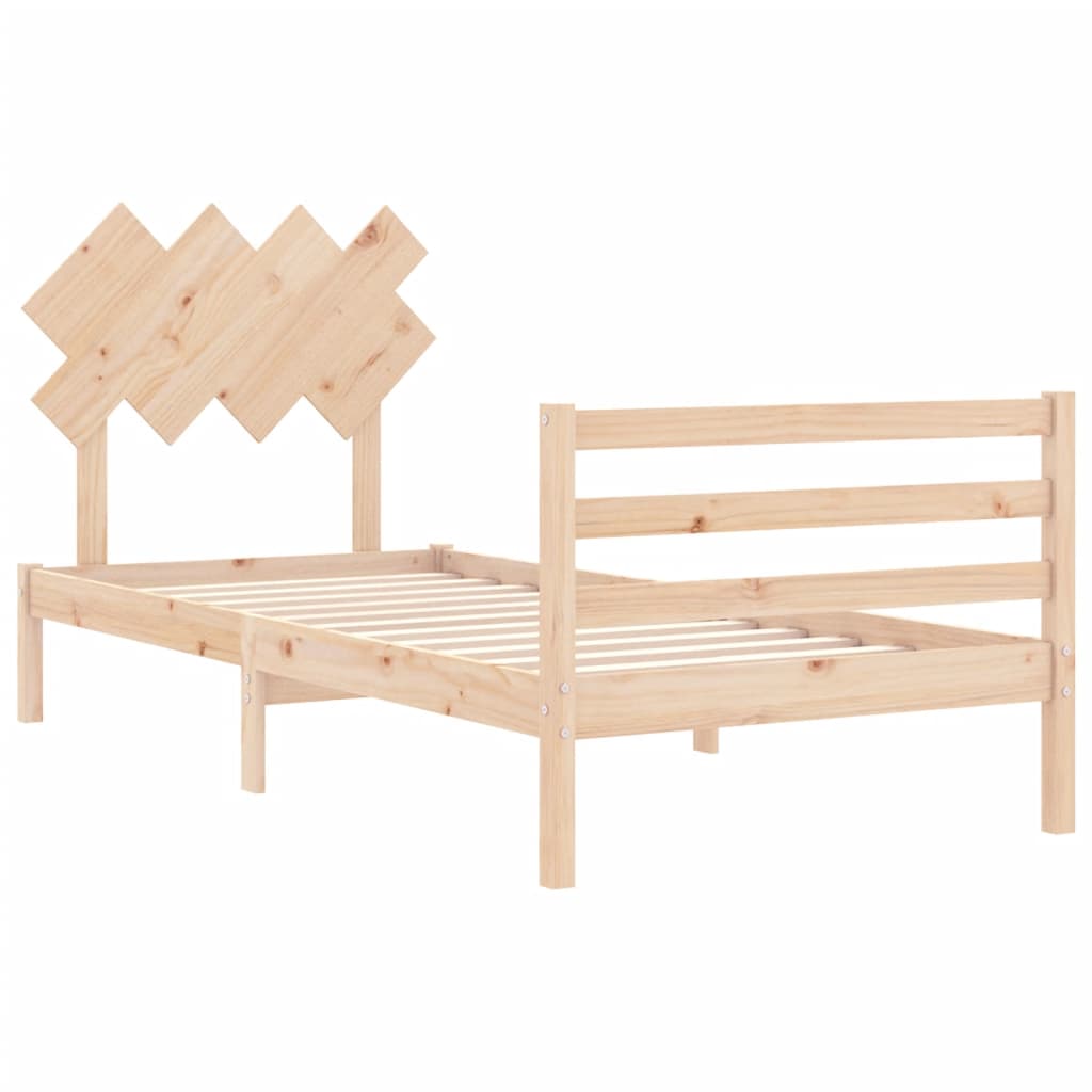 Bed Frame without Mattress 90x200 cm Solid Wood
