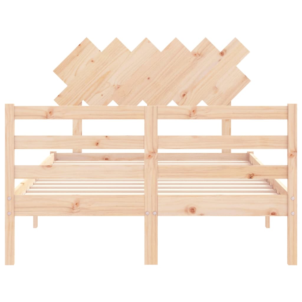 Bed Frame without Mattress 120x200 cm Solid Wood