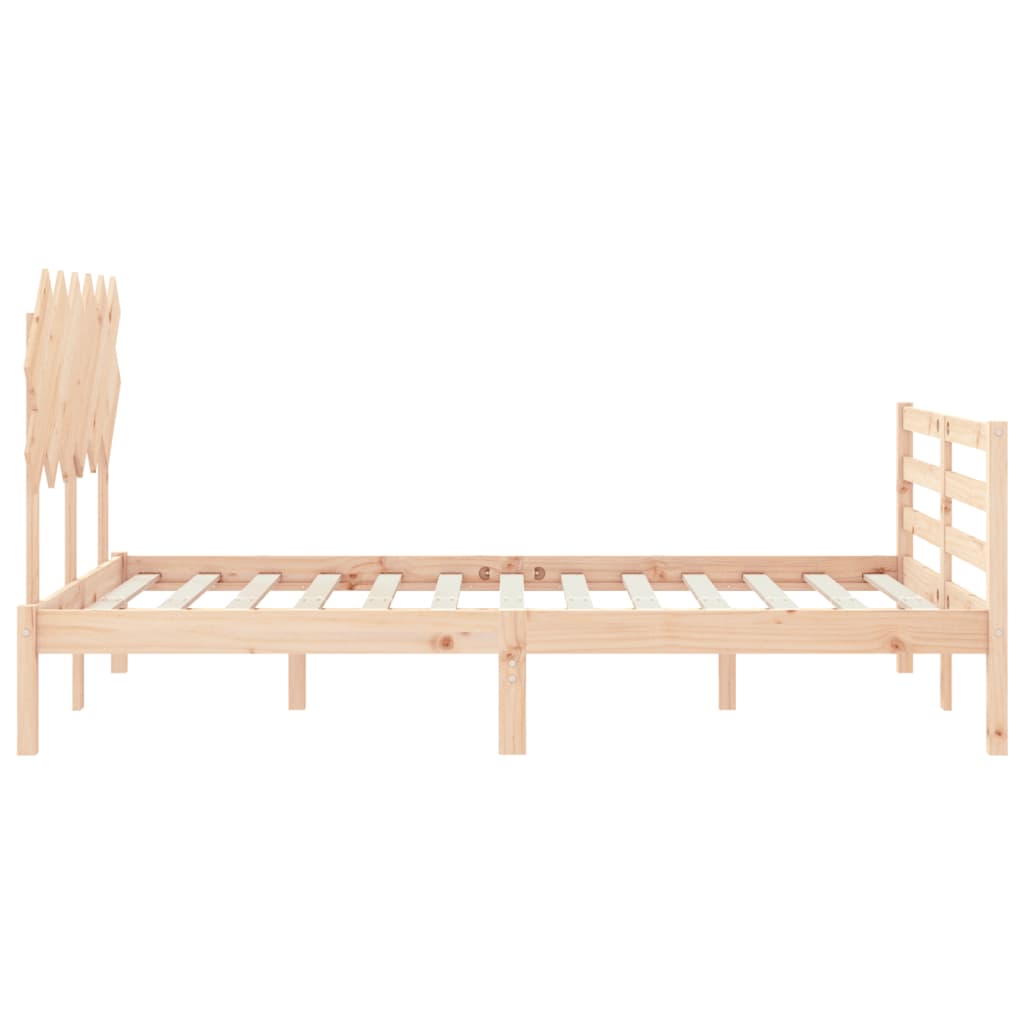 Bed Frame without Mattress 120x200 cm Solid Wood