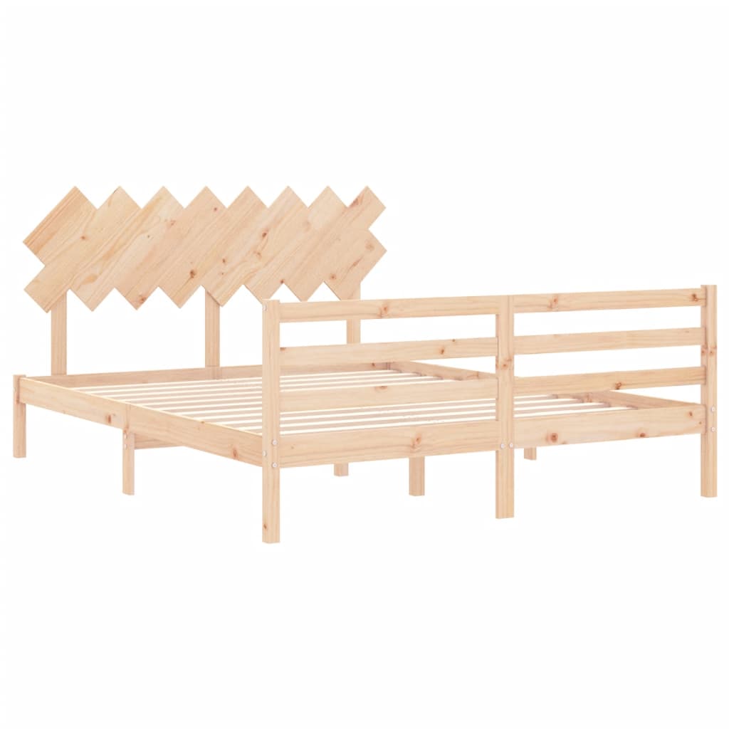 Bed Frame without Mattress 160x200 cm Solid Wood