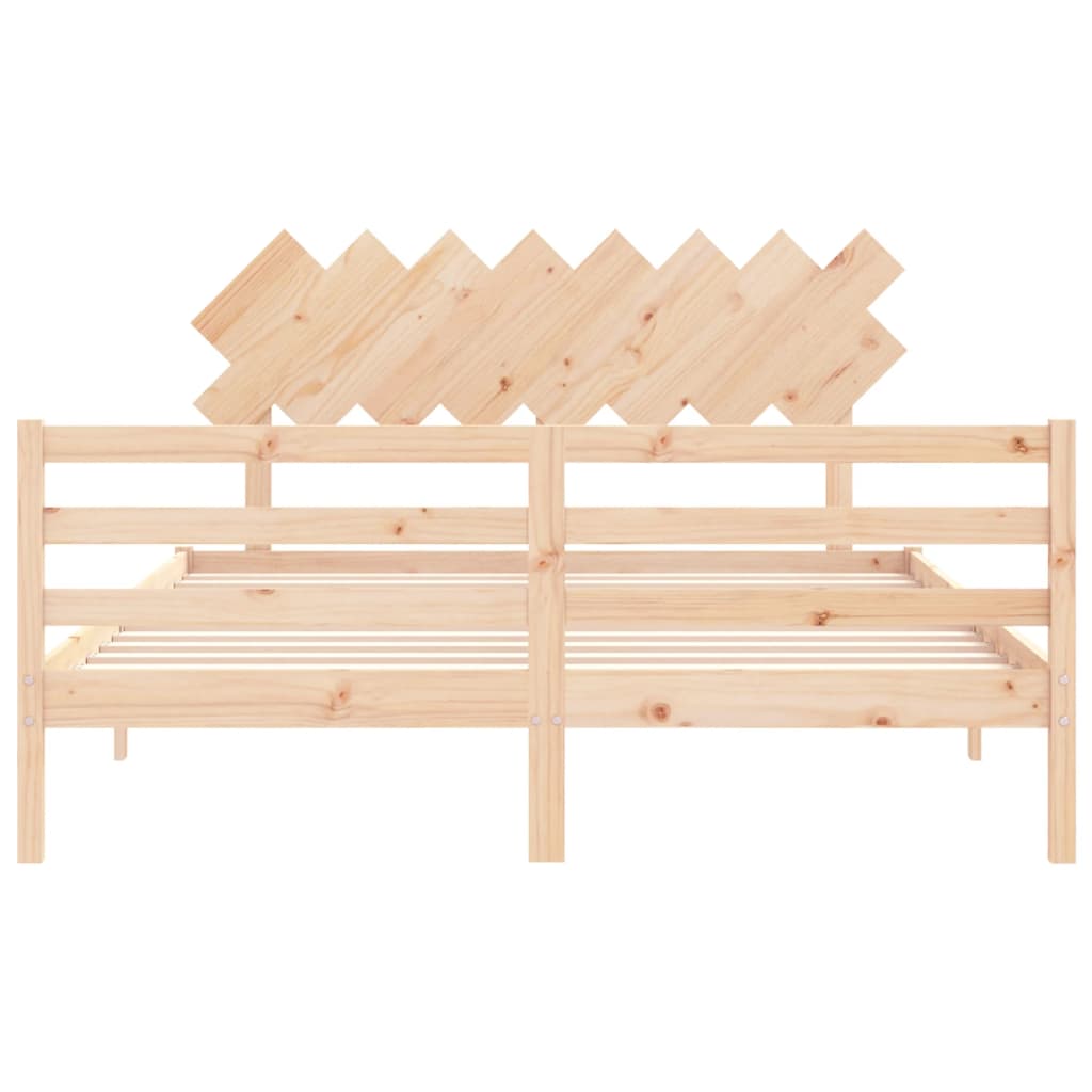 Bed Frame without Mattress 160x200 cm Solid Wood