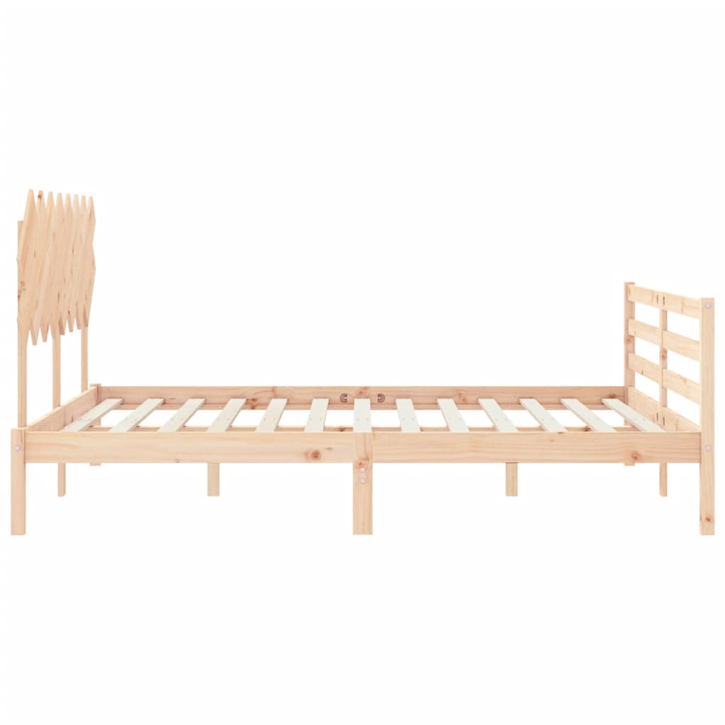 Bed Frame without Mattress 160x200 cm Solid Wood