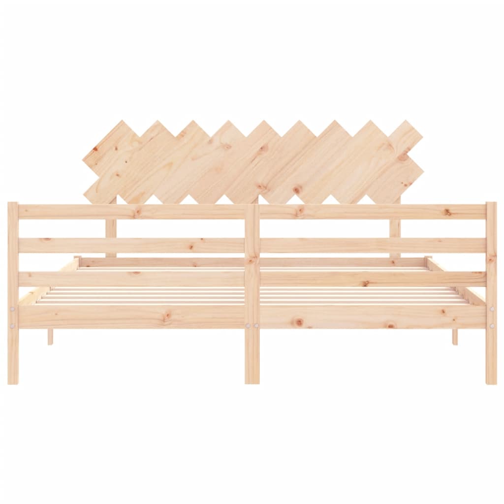 Bed Frame without Mattress Super King Size Solid Wood