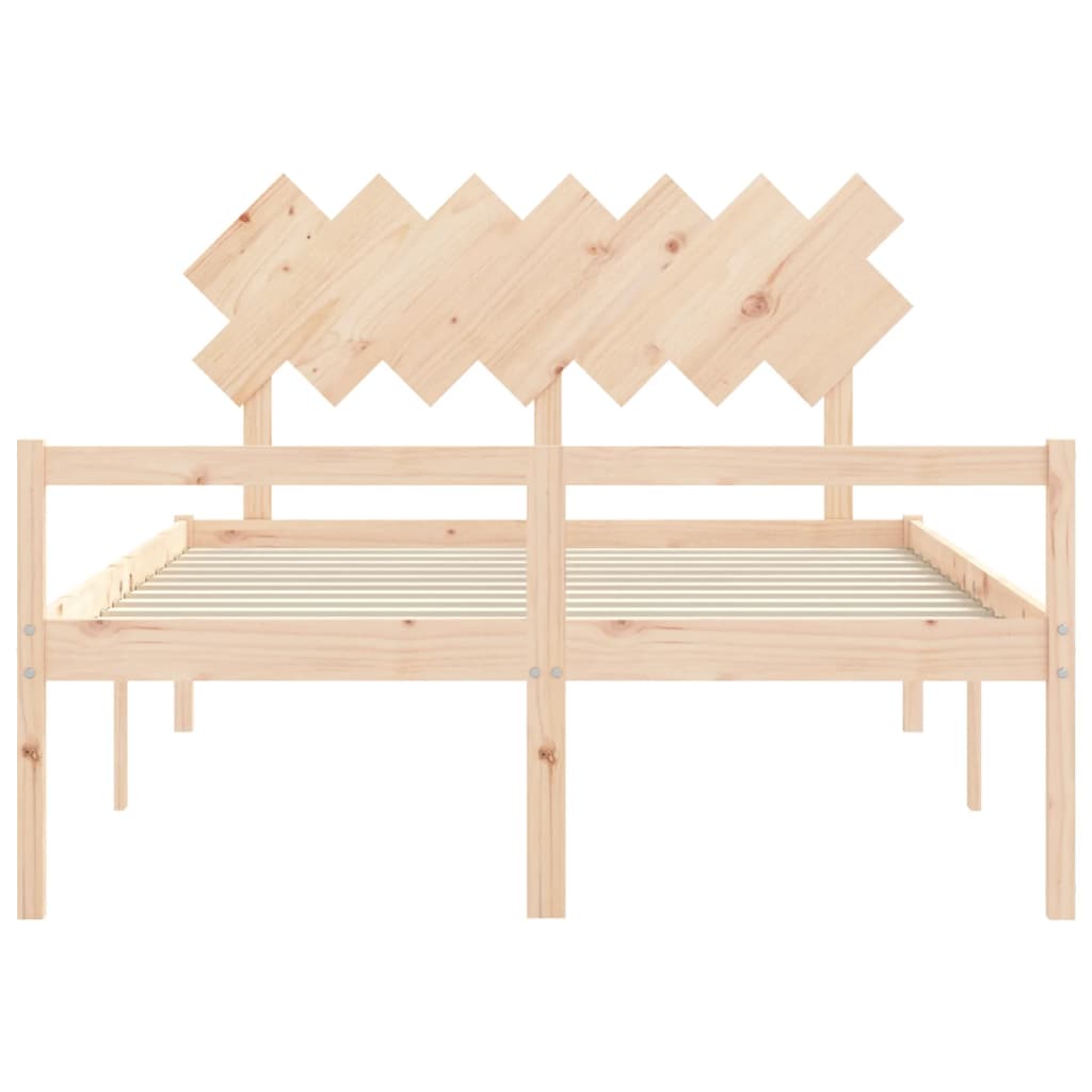 Senior Bed without Mattress 140x190 cm Solid Wood