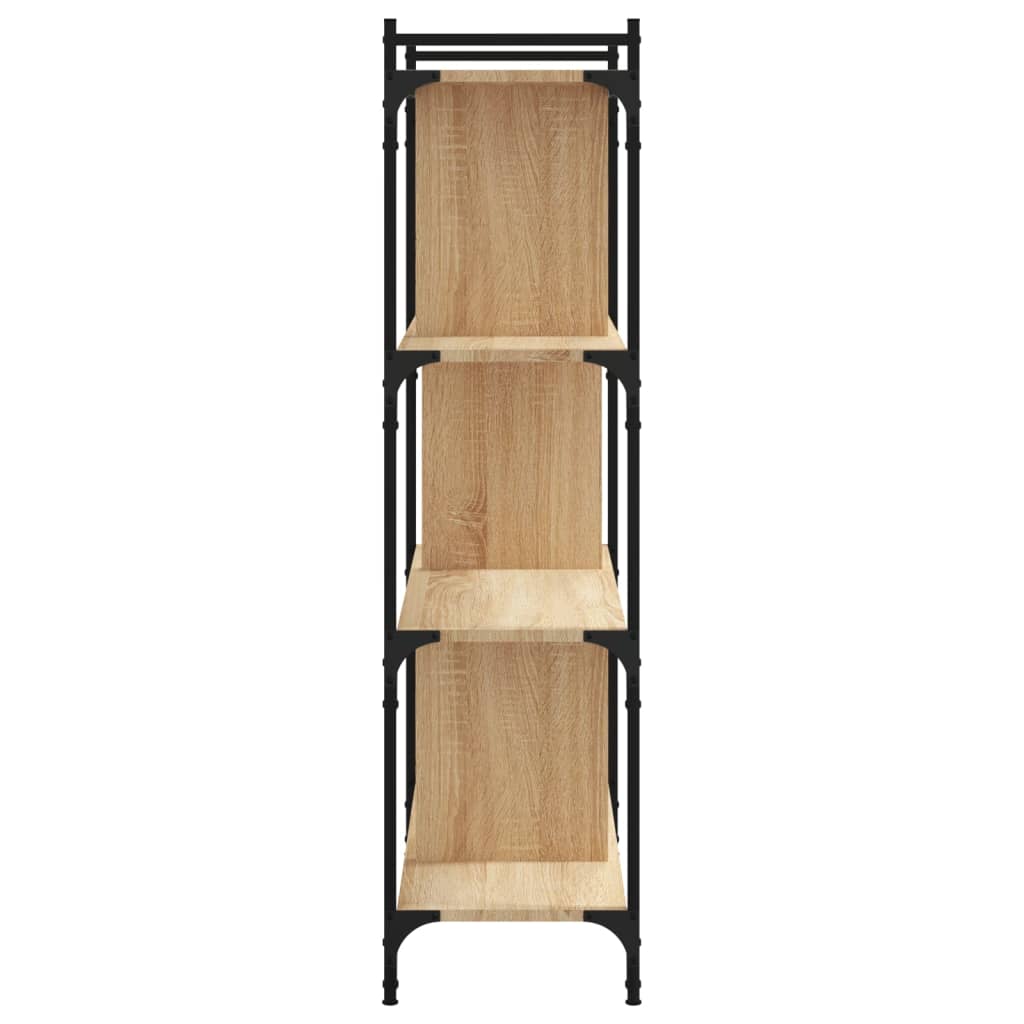 Bookcase 4-Tier Sonoma Oak 76x32x123 cm Engineered Wood