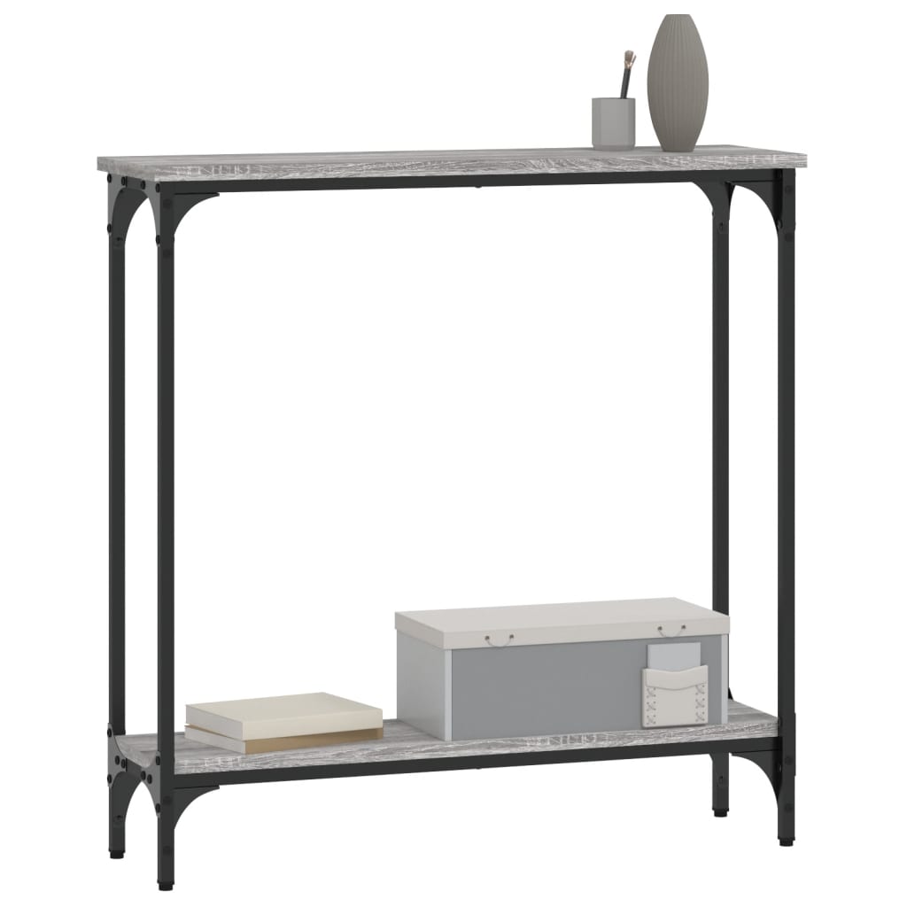 Console Table Grey Sonoma 75x22.5x75 cm Engineered Wood