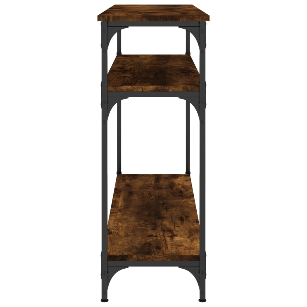 Console Table Smoked Oak 100x29x75 cm Engineered Wood