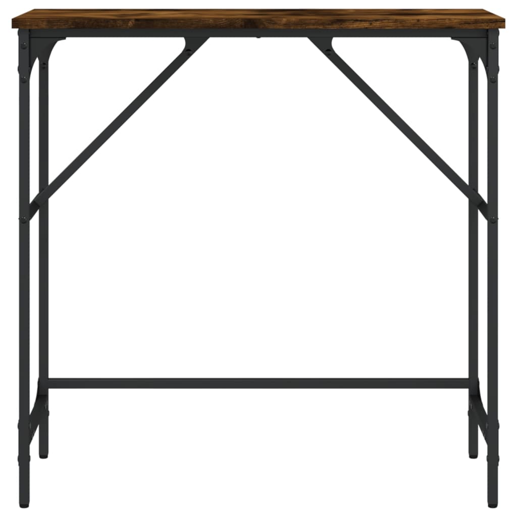 Console Table Smoked Oak 75x32x75 cm Engineered Wood
