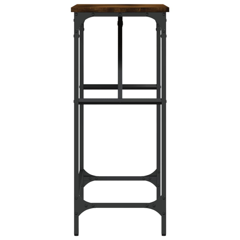 Console Table Smoked Oak 75x32x75 cm Engineered Wood