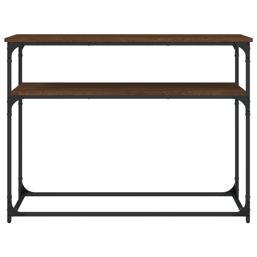 Console Table Brown Oak 100x35.5x75 cm Engineered Wood