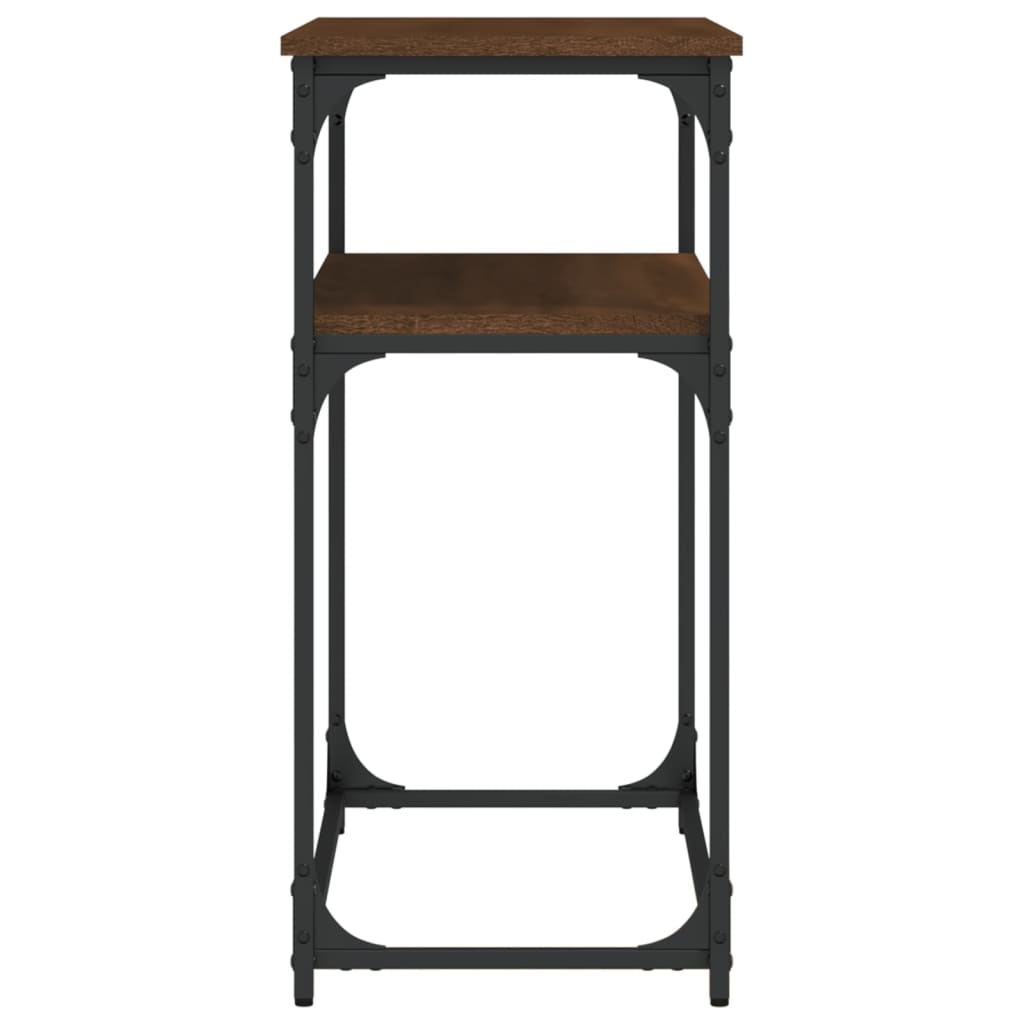 Console Table Brown Oak 100x35.5x75 cm Engineered Wood