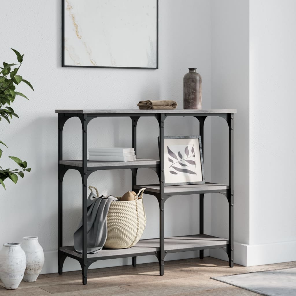 Console Table Grey Sonoma 80x29x75 cm Engineered Wood