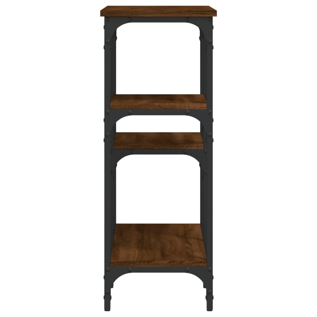 Console Table Brown Oak 80x29x75 cm Engineered Wood