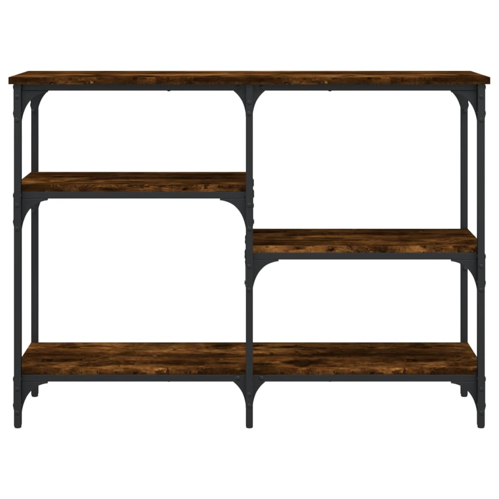 Console Table Smoked Oak 102x29x75 cm Engineered Wood