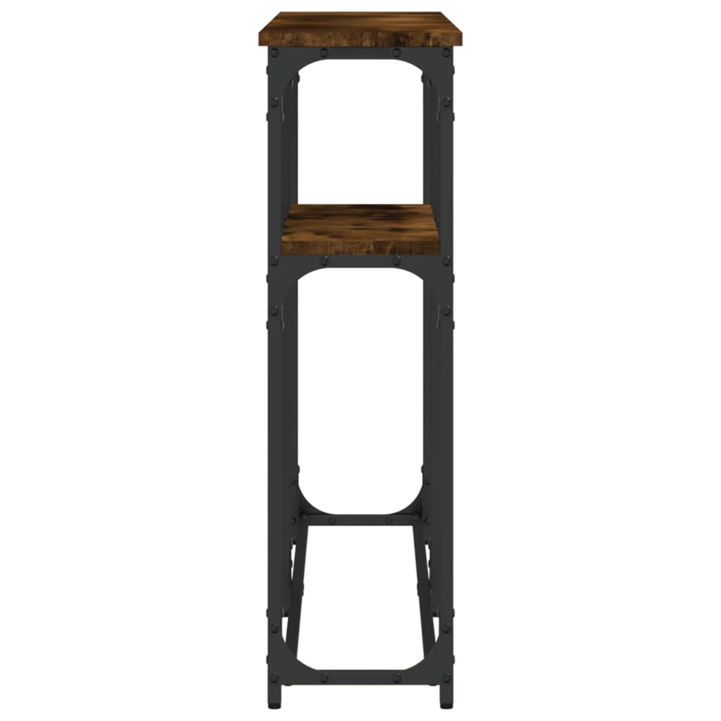 Console Table Smoked Oak 145x22.5x75 cm Engineered Wood