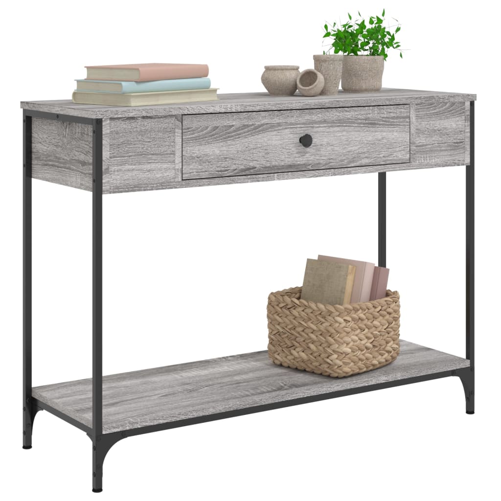 Console Table Grey Sonoma 100x34.5x75 cm Engineered Wood
