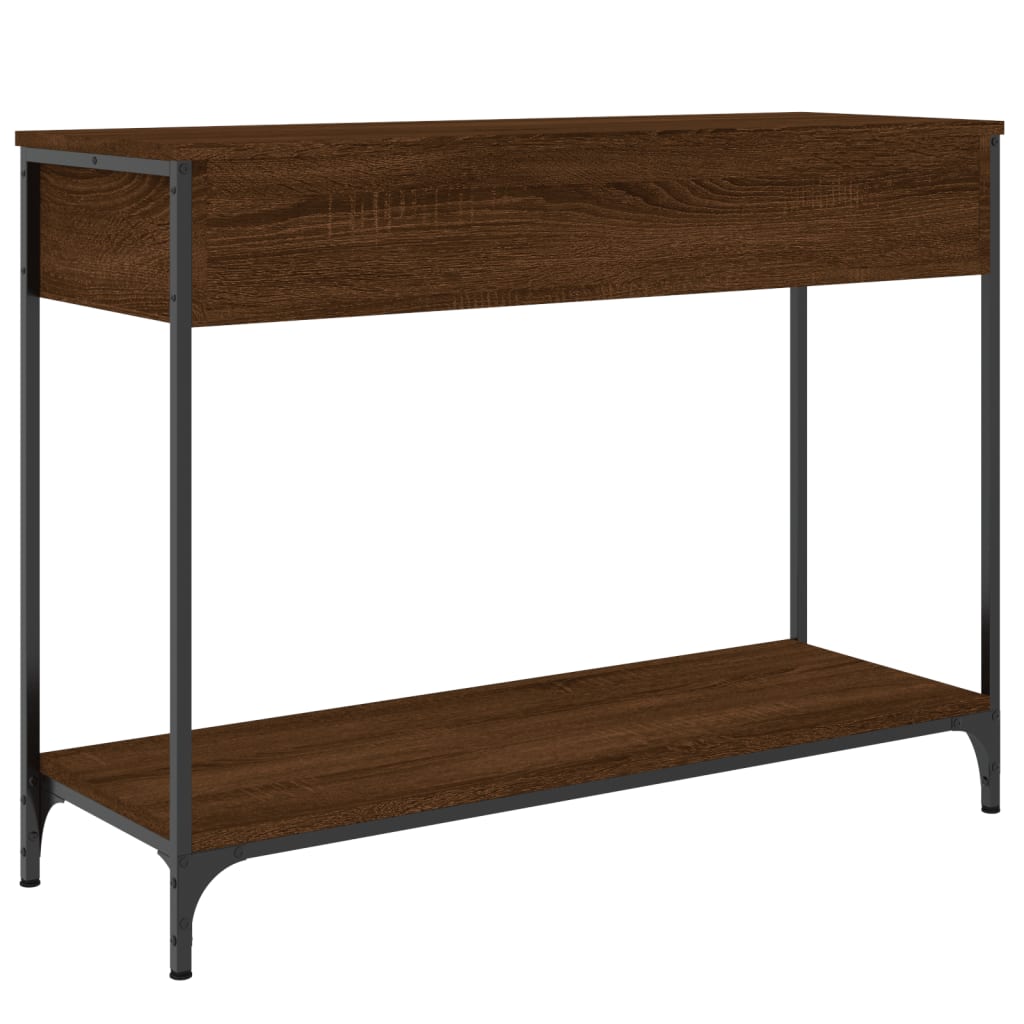 Console Table Brown Oak 100x34.5x75 cm Engineered Wood