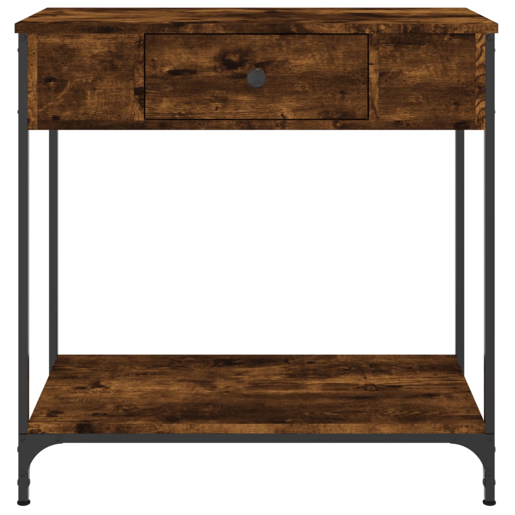 Console Table Smoked Oak 75x34.5x75 cm Engineered Wood