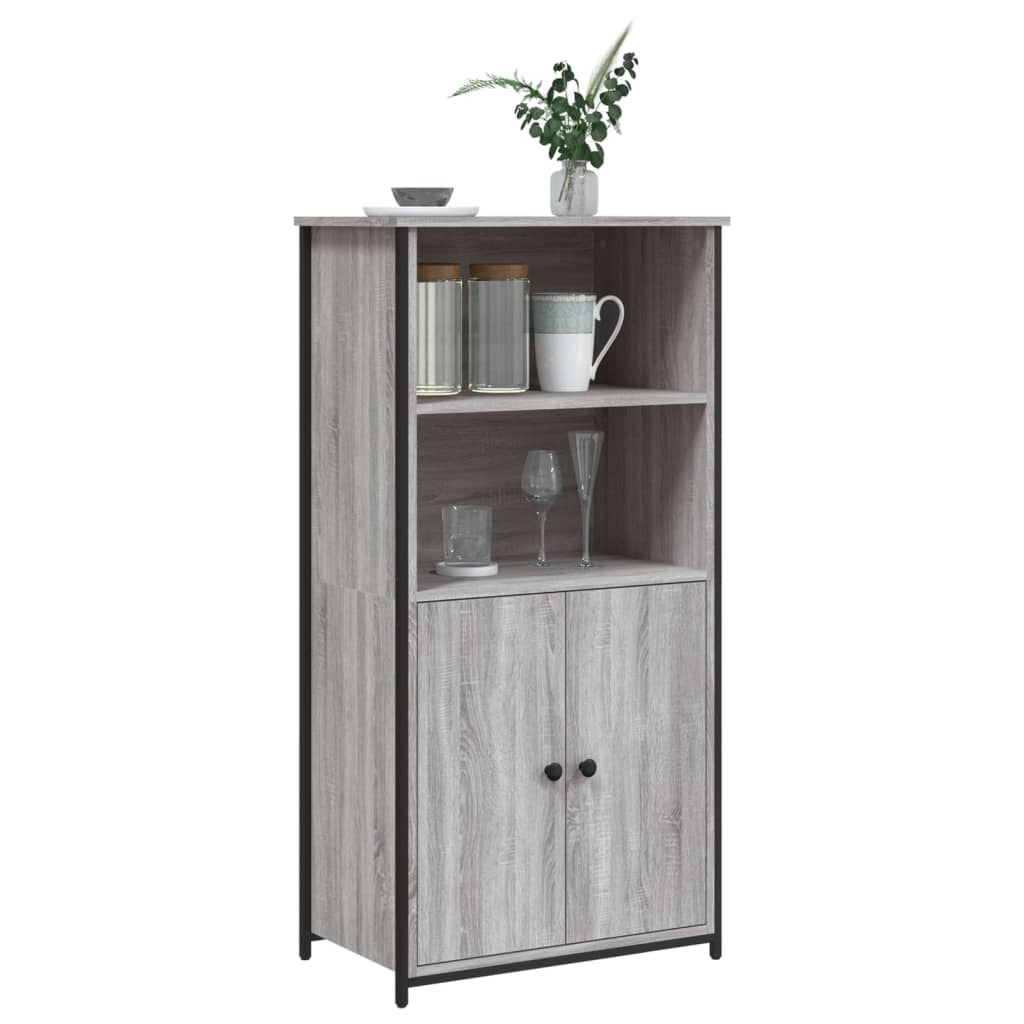 Highboard Grey Sonoma 62x36x121.5 cm Engineered Wood
