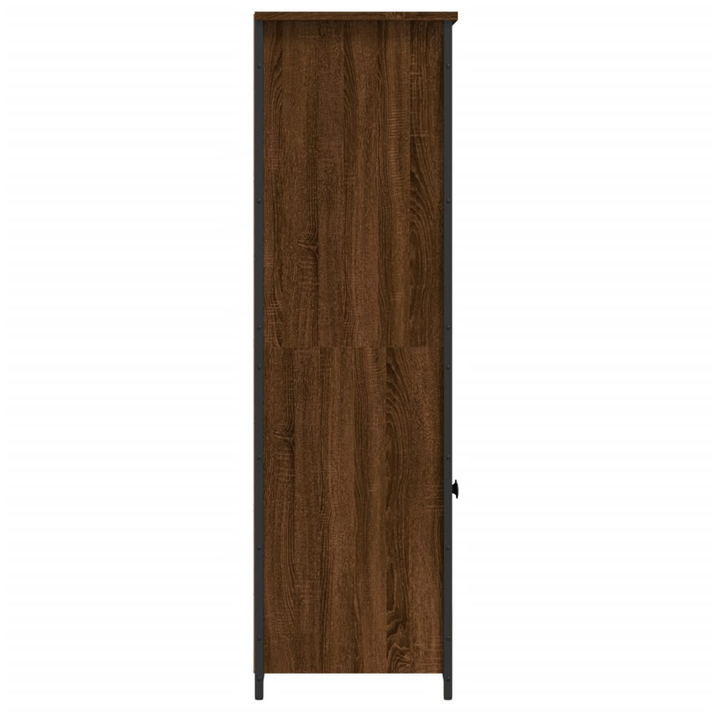 Highboard Brown Oak 62x36x121.5 cm Engineered Wood