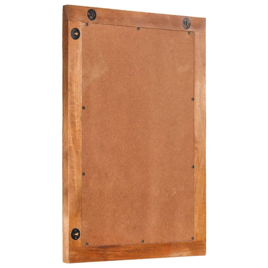 Bathroom Mirror Brown 50X70X3 Cm Solid Wood Mango And Glass