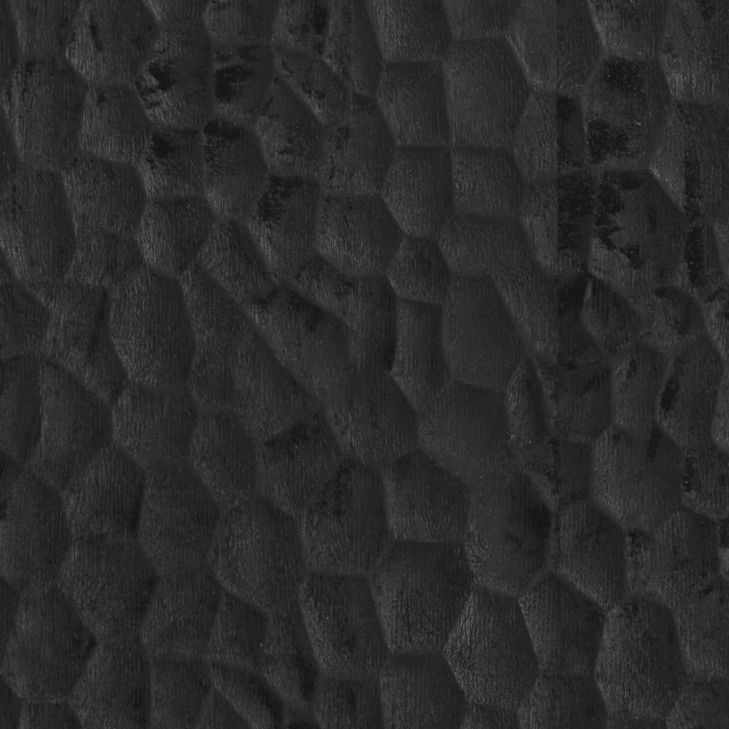 Side Cabinet Black 40x33x75 cm Solid Wood Mango