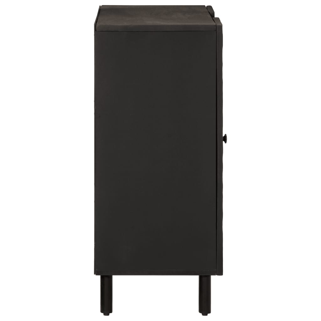 Side Cabinet Black 90x33x75 cm Solid Wood Mango