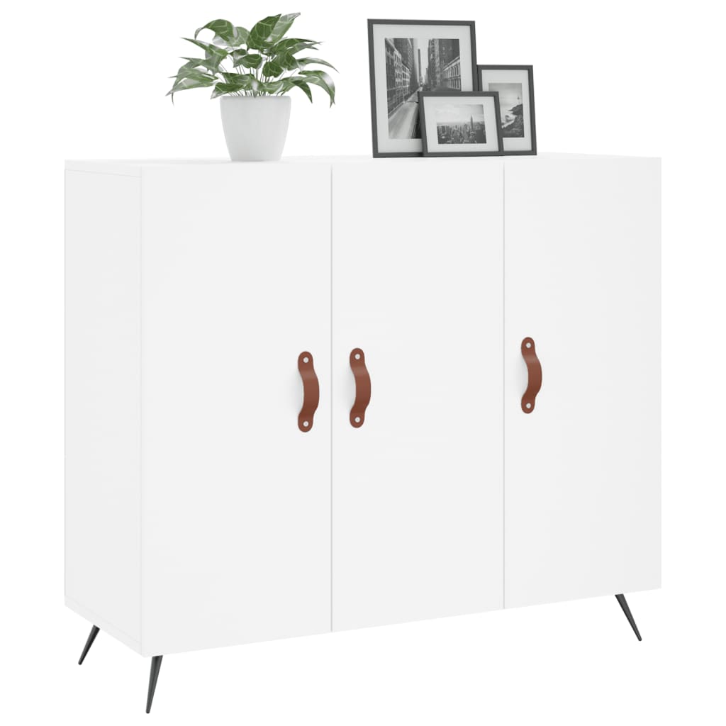 Sideboard White 90x34x80 cm Engineered Wood