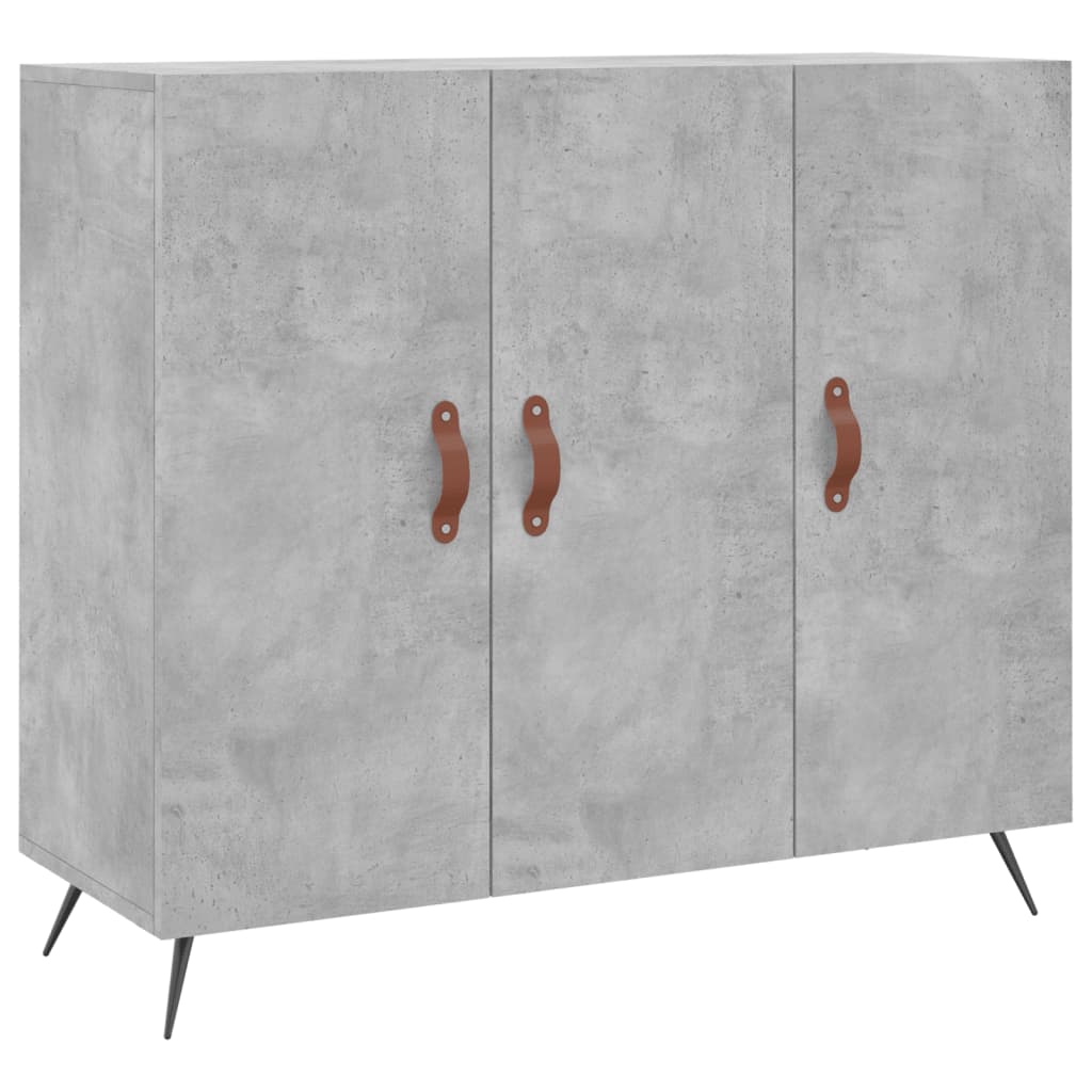 Sideboard Concrete Grey 90x34x80 cm Engineered Wood