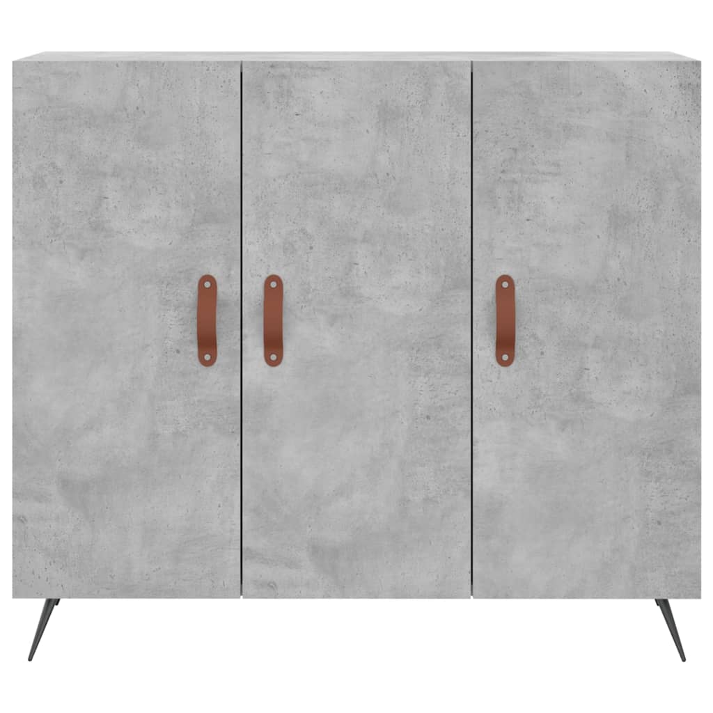 Sideboard Concrete Grey 90x34x80 cm Engineered Wood