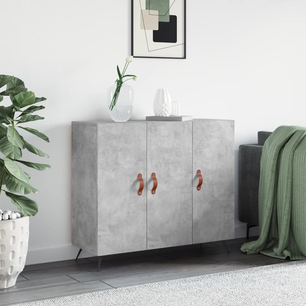 Sideboard Concrete Grey 90x34x80 cm Engineered Wood