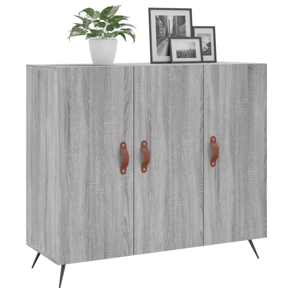 Sideboard Grey Sonoma 90x34x80 cm Engineered Wood