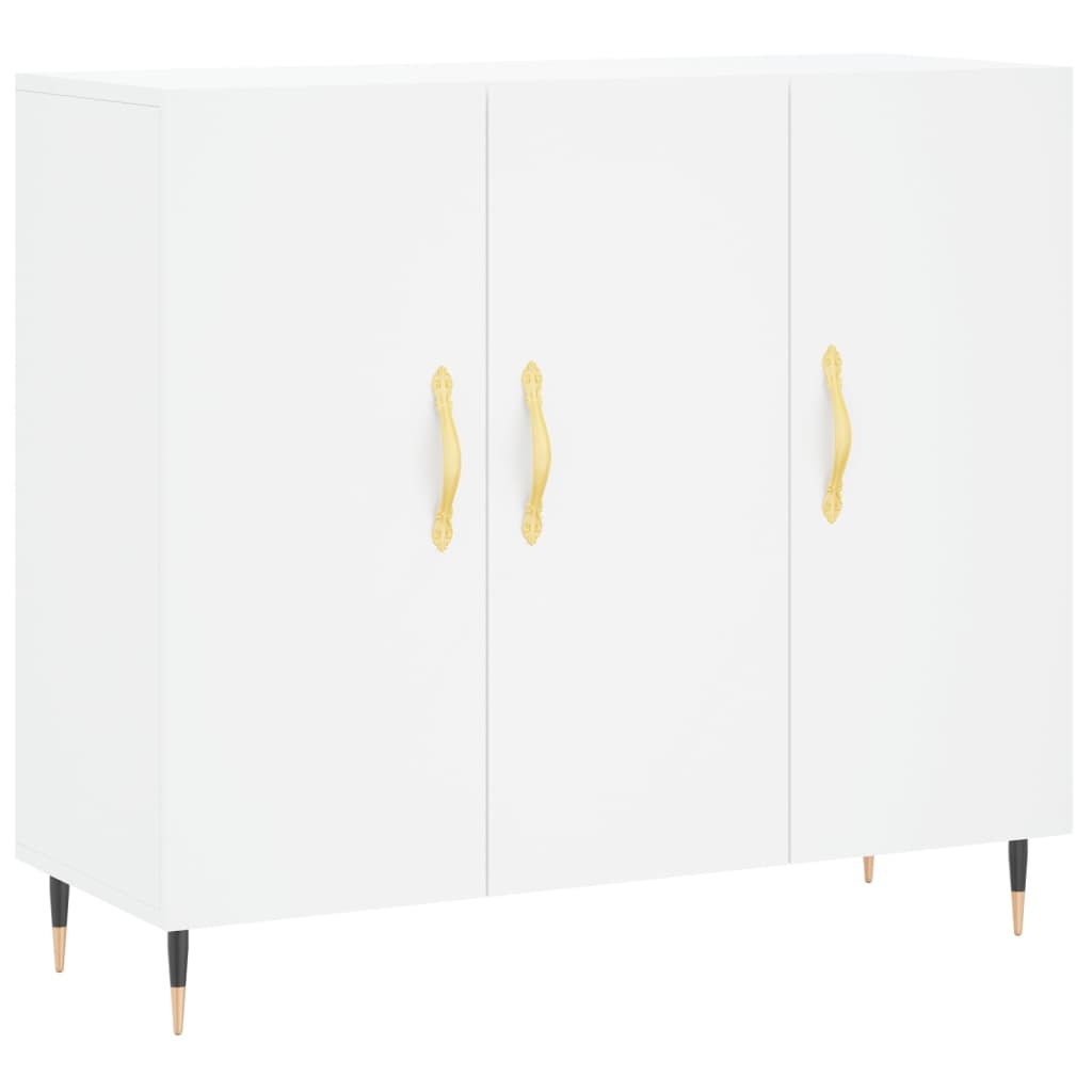 Sideboard White 90x34x80 cm Engineered Wood