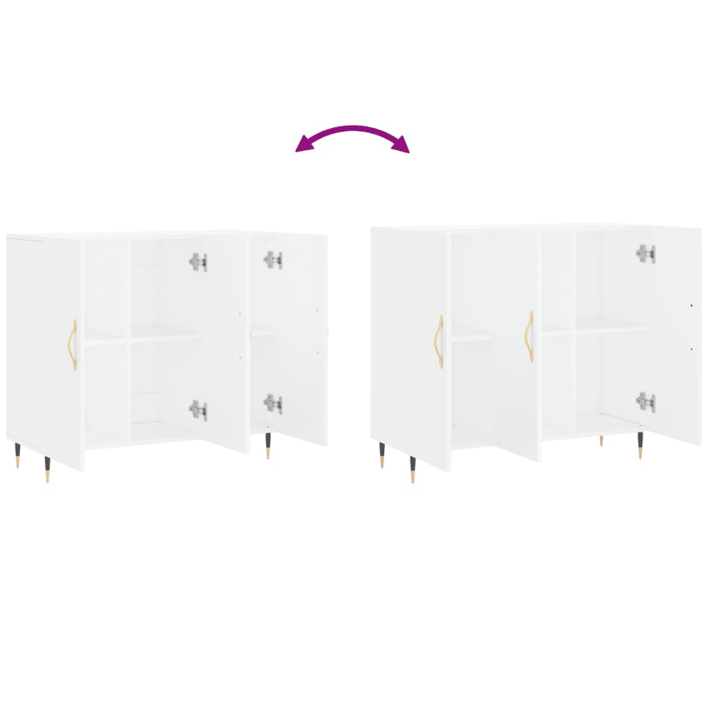 Sideboard White 90x34x80 cm Engineered Wood