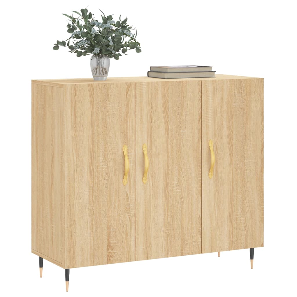 Sideboard Sonoma Oak 90x34x80 cm Engineered Wood