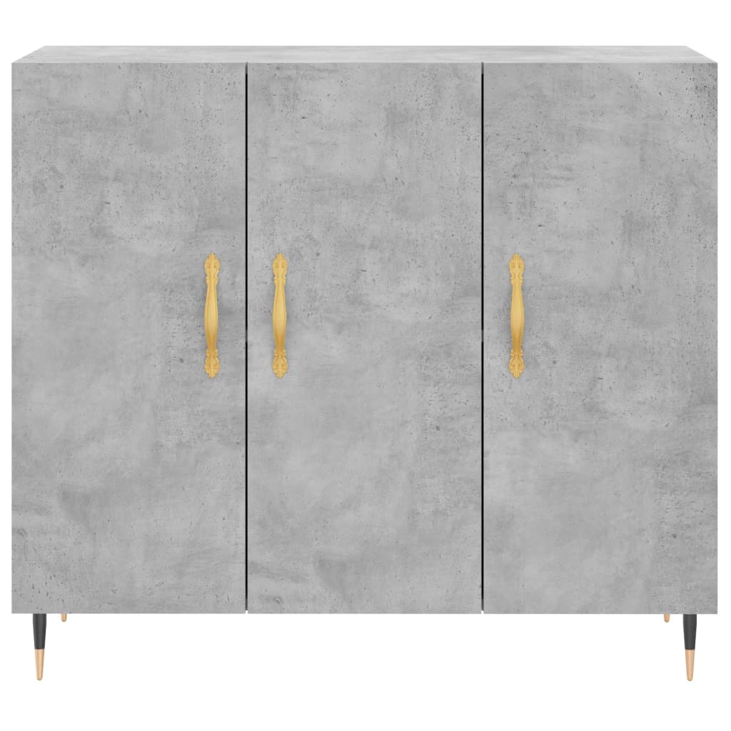 Sideboard Concrete Grey 90x34x80 cm Engineered Wood