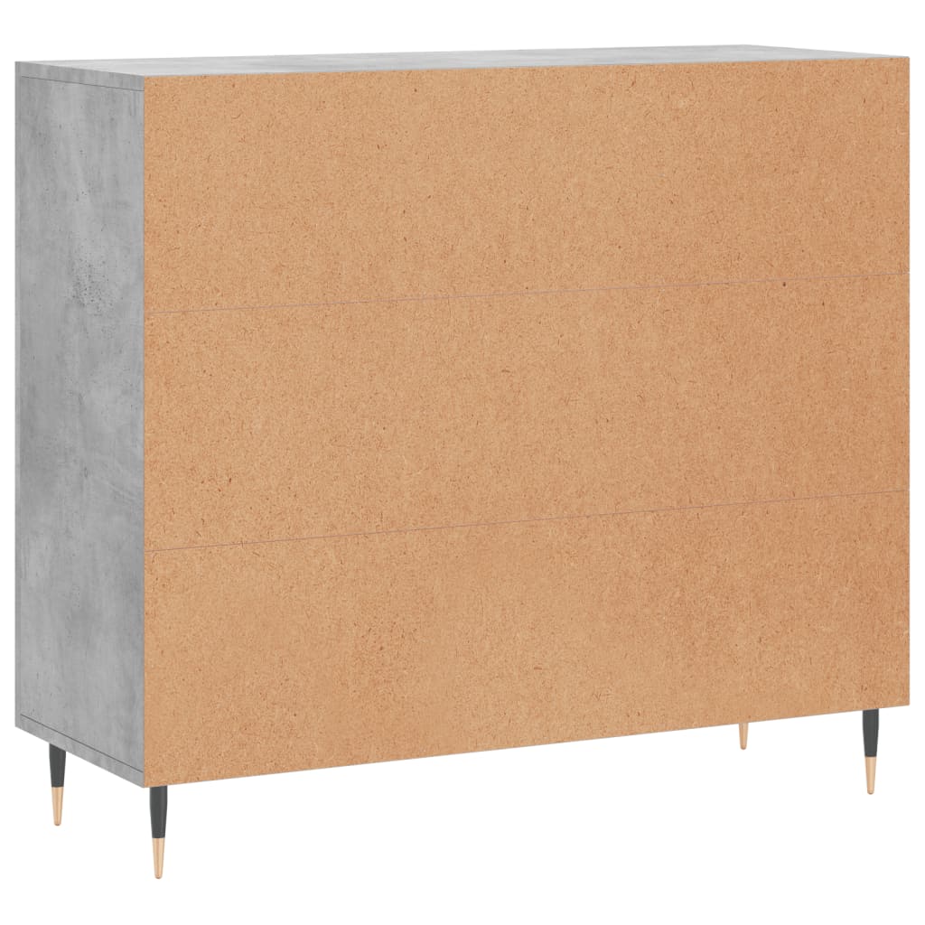 Sideboard Concrete Grey 90x34x80 cm Engineered Wood